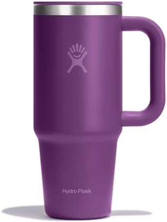 Hydro Flask Coffee Travel Tumbler Mug – Insulated Stainless Steel, Leak Resistant Hot & Iced Coffee Cup 24 Oz Beachplum Purple by Unknown