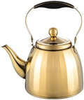 Thickened Teapot with Removable Infuser Stainless Steel for Hotels Restaurants(Gold,2L) by Unknown