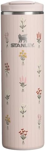 STANLEY Transit Flip Top Mug | Leakproof Travel Coffee Mug | Lightweight Insulated Stainless Steel | Dishwasher Safe | Perfect Mother’s Day Gift | BPA-Free | 16 oz | Rose Quartz Bouquets by Unknown