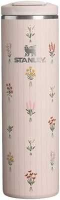 STANLEY Transit Flip Top Mug | Leakproof Travel Coffee Mug | Lightweight Insulated Stainless Steel | Dishwasher Safe | Perfect Mother’s Day Gift | BPA-Free | 16 oz | Rose Quartz Bouquets by Unknown
