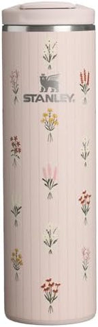 STANLEY Transit Flip Top Mug | Leakproof Travel Coffee Mug | Lightweight Insulated Stainless Steel | Dishwasher Safe | Perfect Mother’s Day Gift | BPA-Free | 16 oz | Rose Quartz Bouquets by Unknown