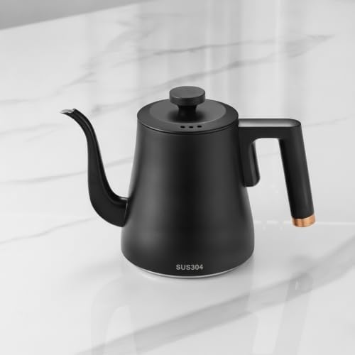 Heat Resistant Pour over Kettle Induction cooktop Compatible Design, Gooseneck Kettle, Long Curved Spout, Cookware, for Kitchen, White - Image 5