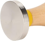 Coffee Powder Press Tool Set, Flat Base Hammer with Non Slip Silicone Tamper Mat and Slot, Wooden Handle, for Home and Office Barista Coffee Making (58mm / 2.28in Tamper) - Image 2