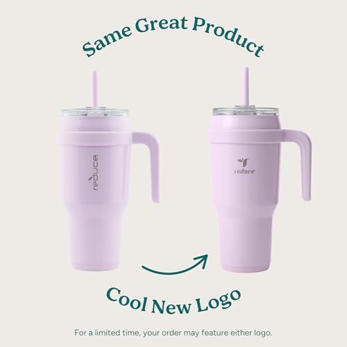 REDUCE 40 oz Stainless Steel Tumbler with Handle - Dual-Wall Vacuum Insulated Travel Mug, Sweat-Proof Lid & Reusable Straw - Keeps Drinks Cold for 24 Hrs, Fits Cupholders, Dishwasher Safe - Matcha - Image 2