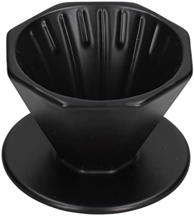 Coffee Dripper Ceramic Convenient Reliable Exquisite Portable Size Simple Design Pour Over Coffee Dripper(Black) - Image 3