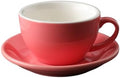 Ceramic Cappuccino Cup and Saucer Set, 8oz Thickened Latte Mug for Coffee Art, Professional Barista Style Drinkware for Home Office Cafe - 250ml (Blush Pink) by Unknown