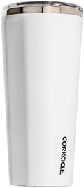 Corkcicle Insulated Tumbler with Sliding Lid, 24 oz, Gloss White by Corkcicle