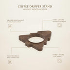 Coffee Dripper Stand Walnut Wood Holder for Pour Over Brewing, Stable Counter Rest for Cone Filters (1 PC) - Image 5