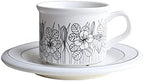 Espresso Cup, Party Tea Cups，Trophy 6Oz/180Ml Flowers Porcelain Mug, Milk Cup Coffee Mugs Tea Cup with Insulated Handle Drinking Highball Glasses Double Wall Porcelain Great Water Cocktail Milkshake by Unknown