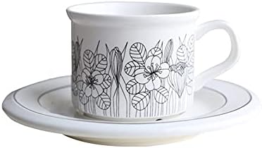 Espresso Cup, Party Tea Cups，Trophy 6Oz/180Ml Flowers Porcelain Mug, Milk Cup Coffee Mugs Tea Cup with Insulated Handle Drinking Highball Glasses Double Wall Porcelain Great Water Cocktail Milkshake by Unknown