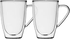 Safdie & Co. Barista Plus Insulated, Cappuccino Cups,Glass Coffee Mug, 435ml, Transparent- pack of 4 coffee mugs - Image 4