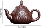 Tea Kettle Household Purple Sand Tea Maker Retro Step By Step Lotus Handmade Teapot Ceramic Tea Infuser - Image 2