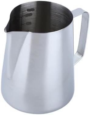 350/600/1000ml Milk Creamer Frothing Pitcher with Scale Stainless Steel Espresso Cups Latte Cup Frother(1000ML With Scale) by Unknown