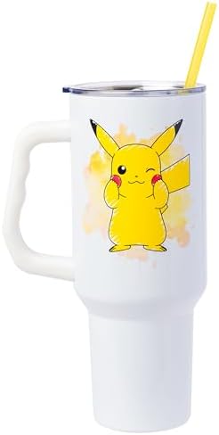 Silver Buffalo Pokémon Pikachu, Stainless Steel Tumbler, 40oz - Image 3