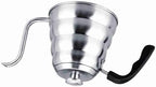 Zerodis Gooseneck Pour Over Coffee Pot, 304 Stainless Steel Drip Kettle with Thermometer, for Gas Electric Induction Stoves Stovetop Kettle (1.2L) - Image 3