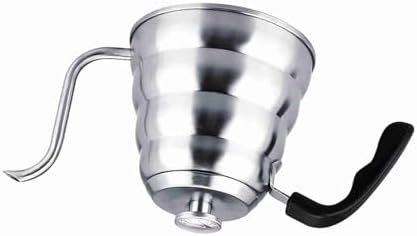 Zerodis Gooseneck Pour Over Coffee Pot, 304 Stainless Steel Drip Kettle with Thermometer, for Gas Electric Induction Stoves Stovetop Kettle (1.2L) - Image 3