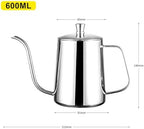 Gooseneck Coffee Kettle Pour Over Kettle Drip Pot Coffee Pot Tea Kettle Stainless Steel 304 with Long Narrow Spout and Ergonomic Handle Suitable for, 600ml Silver - Image 4