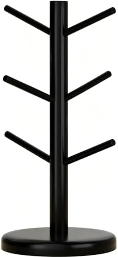 Bamboo Coffee Mug Tree Holder with 6 Hooks,Cup Stand by Unknown