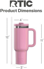RTIC 40oz Road Trip Tumbler, Insulated, Ceramic Lined, Dusty Rose Glitter - Image 4