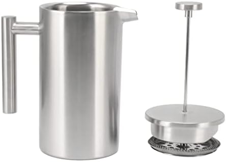 Tyenaza French Press Coffee Maker, Dishwasher Safe Double Wall Insulated Rust Proof Stainless Steel Coffee Press with Filter 1L by Tyenaza