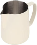 Milk Frothing Pitcher, 700ml Stainless Steel Milk Frother Cup Steaming Pitcher, Metal Steamer Cup Milk Jug Dispenser Espresso Accessories (Beige) by NDNCZDHC