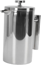 Stainless Steel French Press Coffee Maker, Double Wall Insulated Rustproof Press, U Shaped Spout No Drip for Camping, Office & Home (1000ml) - Image 5