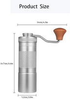 Manual Coffee Grinder Portable Hand Coffee Bean Mill with 50 Adjustable Grind Settings, Stainless Steel Conical Burr, Wooden Crank Handle for Travel Camping Home Espresso Pour Over Coffee - Image 2