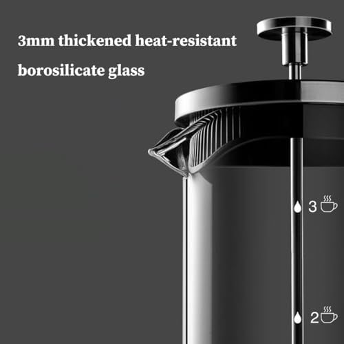 French Press Coffee/tea Maker, Camping Mini Coffee/Tea Press Of Stainless Steel Filter And Heat Resistant Glass, Cold Brew Coffee Maker For Travel, Home(1000ml) - Image 5