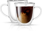 JoyJolt Serene Double Walled Insulated Glasses Coffee Mug (Set of 2) 13.5 Ounces by JoyJolt