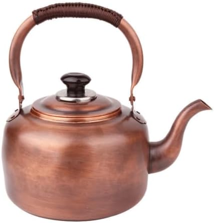 Vintage Copper Kettle |, Stovetop, Copper Teapot, for Kitchen, Tea Lovers, 3L, Thick Gas Whistling by Leefasy