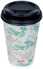 Glad Disposable Coffee Cups with Lids, Coffee Flower, 16 Oz, 50 Count - Image 6