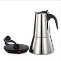 300ML Electric Moka Coffee Pot American plug Plug 6 Cups Stainless Steel Thickening Espresso Coffee Maker Italian Cuban Classic Coffee Pot by Rewhey