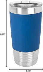 Polar Camel 20 oz. Stainless Steel Tumbler with Silicone Grip (Blue) - Image 3