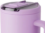 BrüMate Era Flip 30oz Tumbler with 100% Leakproof Covered Straw Lid | Hygienic Covered Straw | Insulated Stainless Steel Water Bottle with Handle | Cup Holder Friendly | BPA-Free (Lavender) - Image 3
