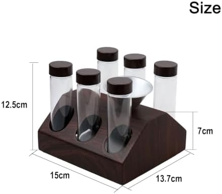 Glass Coffee Bean Cellar Tubes with Stainless Steel Stand - Image 7