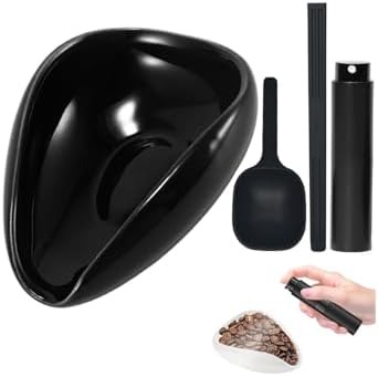 Compatible for Coffee Beans Dosing Measuring Tray White Porcelain Coffee Tea Leaves Measuring Spoon Weighing Plate Tea Dispenser(C) - Image 3