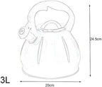 Tea kettle, Stovetop Teapot Tea Kettle Whistling 3L Stainless Steel Kitchen Pot - Image 2