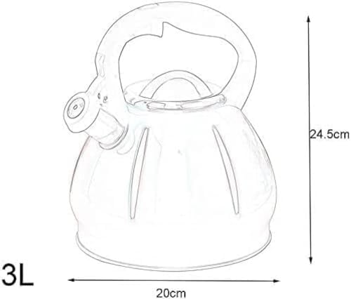 Tea kettle, Stovetop Teapot Tea Kettle Whistling 3L Stainless Steel Kitchen Pot - Image 2