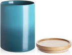 Sweejar Ceramic Food Storage Jar, Stackable Kitchen Canisters, Containers with Airtight Seal Wooden Lid for Serving Coffee Bean, Flour, Tea, Cookies, Spice and More - 58 Fl Oz (Gradient Blue) by Sweejarco1949