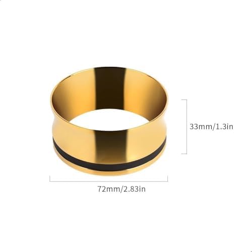watchget 58mm Magnetic Espresso Dosing Funnel Coffee Dosing Ring, Gold - Image 2