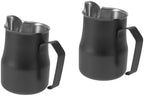 OSALADI 2pcs Stainless Steel Frothing Pitcher for Espresso Embossed Design Precision Pouring for Latte Art for Home Professional by OSALADI