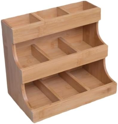3-Tier Wood Tea Bag Organizer, Countertop Tea and Coffee Pod Storage Rack for Kitchen Pantry and Office by Unknown