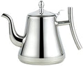 Kettle Water Tea Pot Stainless Steel Tea Infuser Filter Metal Coffee Pot Gas Stove Induction Cooker Tea Kettle Hotel Filter Milk Tea Pot (Color : Gold 1L) (Silver 1l) by Unknown