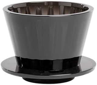 Coffee Dripper Crystal Pour Over Filter Coffee Maker Flat Bottom Filter Cup Hand Made Cake Filter Cup,Compatible With Timemore，B75(Combination 1) by Unknown