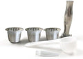 Refillable 304 Stainless Steel Reusable Coffee Capsule Set – Food Grade Environmentally Friendly Material · With Measuring Spoon and Brush · Must-have for Home/Office/Cafe (Set6) by BuiltforPracticalLiving