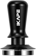 IKAPE 51mm Espresso Tamper, Premium Barista Coffee Tamper with Calibrated Spring Loaded, Threaded Stainless Steel Base Tamper for Espresso Machine(Black) by IKAPE