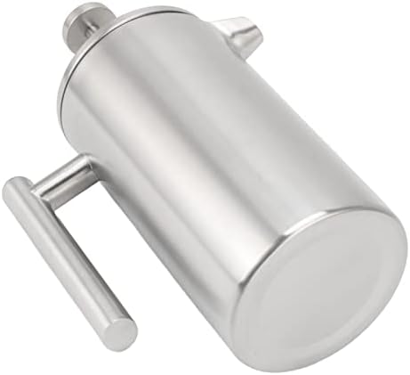 Portable Heatable French Press Coffee Maker, Dishwasher Safe, Double Wall Insulated, Proof Stainless Steel, 1L Capacity with for Delicious Hot Coffee and Loose Tea - Image 5