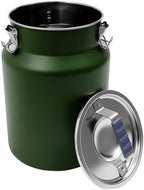 12L/3.17Gal Stainless Steel Airtight Canister Round Green Food Storage Canisters with Airtight Lid&Locking Clamp Rice Cereal Grain Canisters Container Bucket for Rice Milk Jug Coffee Bean Storage - Image 2