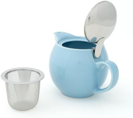 ZERO JAPAN Bee House Round Teapot For One, 15 Oz - Ceramic Tea Pot with Stainless Steel Lid and Infuser, Smooth-Pour Spout, Diswasher and Microwave Safe Tea Pots (Ocean Blue) - Image 2