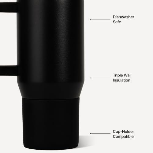 HydroJug Traveler 20oz Kids Insulated Tumbler with Handle, Black - Image 3